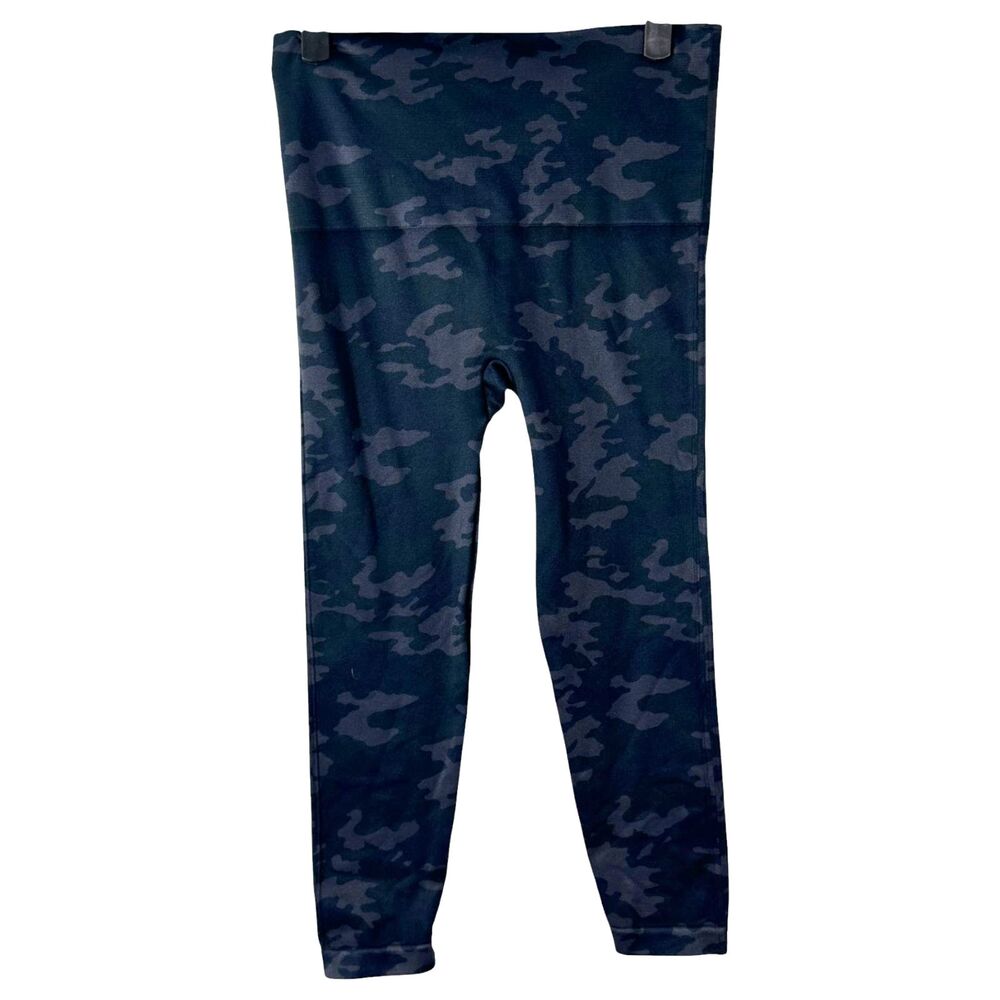 Spanx Seamless Cropped Camo Camouflage Leggings Women's Size Large